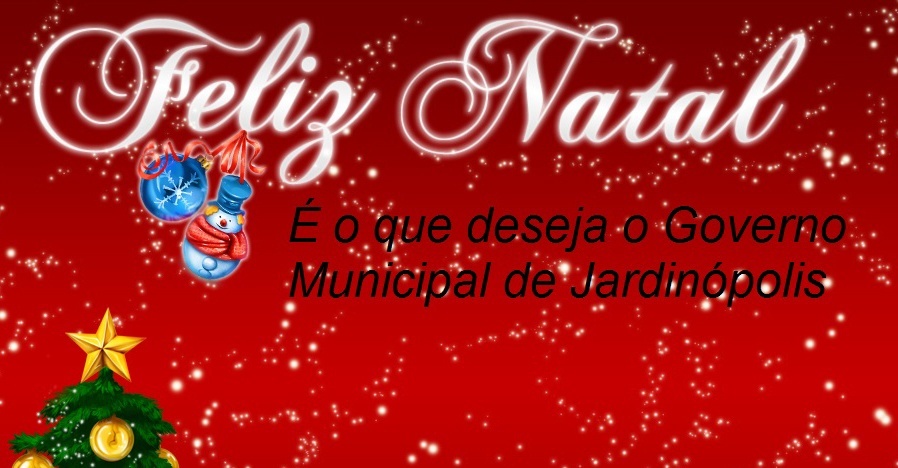 Mensagem de Natal do Governo Municipal - MUNICÍPIO de Jardinópolis