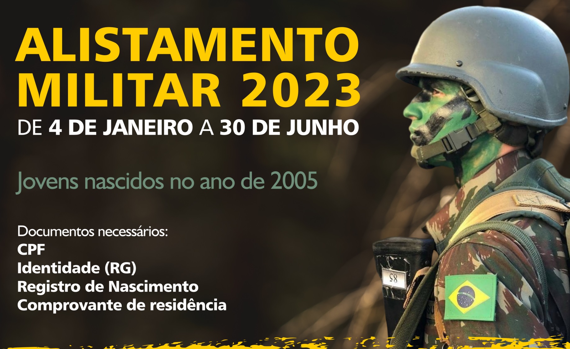 Alistamento Militar para 2023  Prefeitura Municipal de Santa Branca