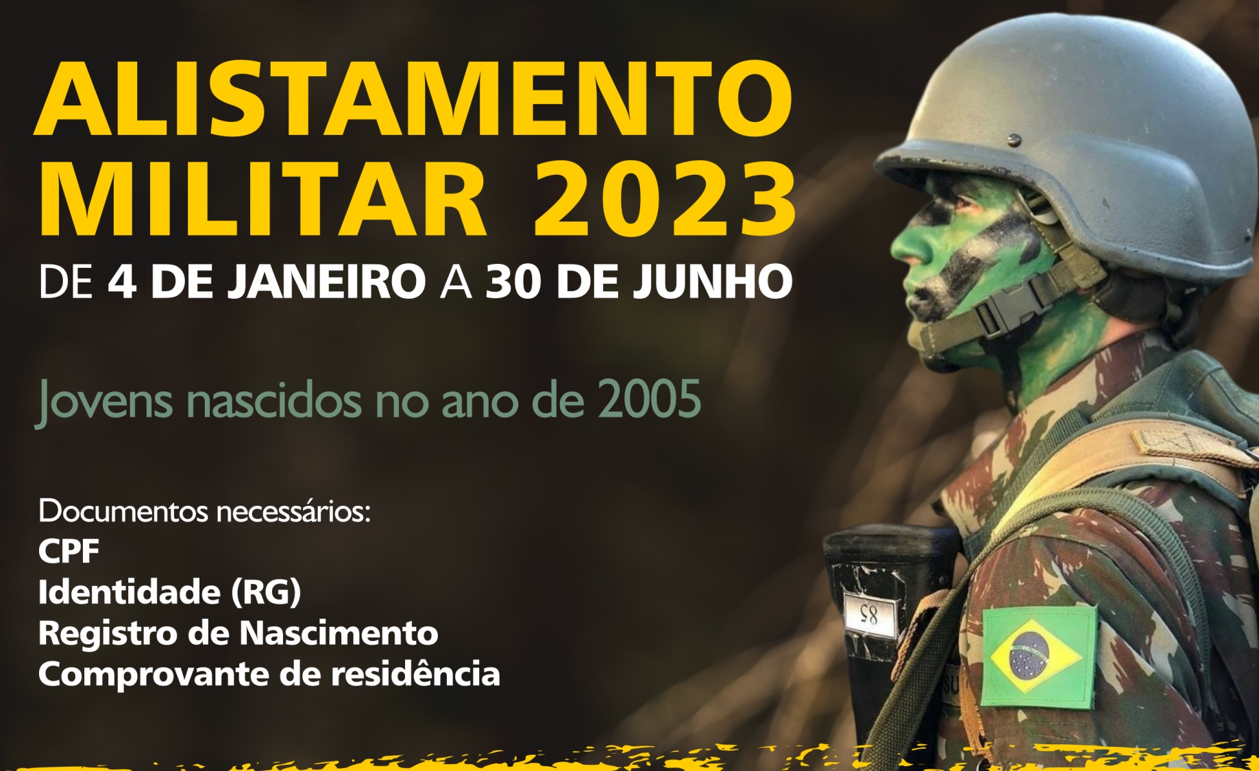 Prefeitura Municipal de Juquitiba  Alistamento Militar 2023 irá até dia 30  de junho